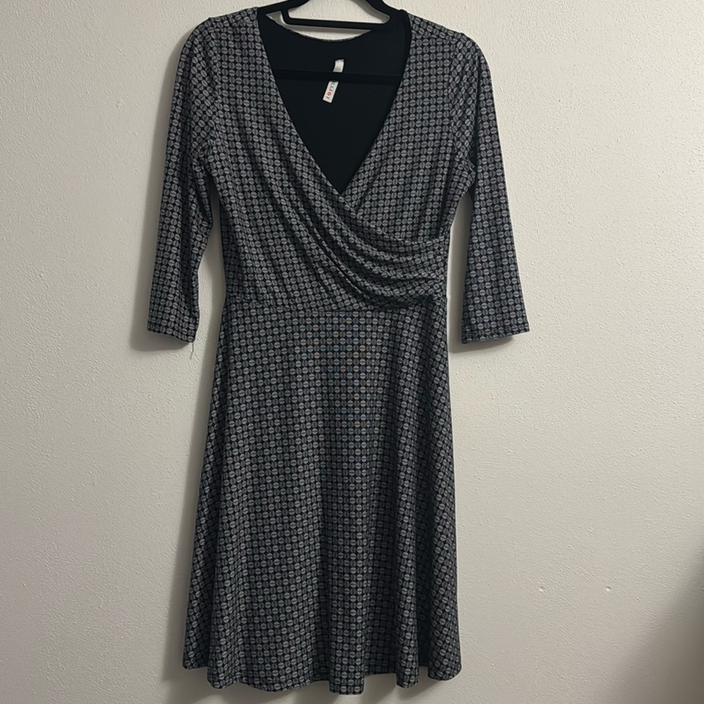 Grey patterned dress